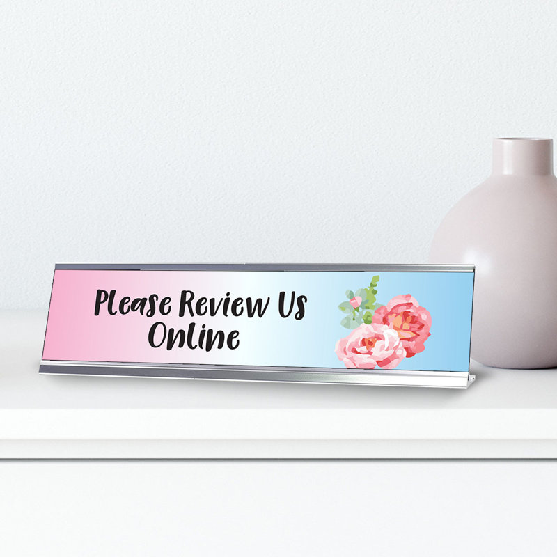 Enseigne florale de bureau de designer