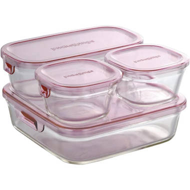 Bolanger 3 Container Food Storage Set Prep & Savour Color: Pink