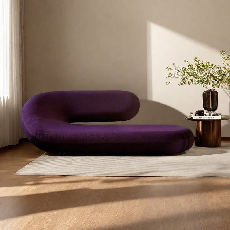 Méridienne Luxe avec lignes élégantes, Orienté à gauche (vu de face), Mauve