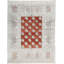 Hand-Knotted High-Quality Rust and Cream Area Rug