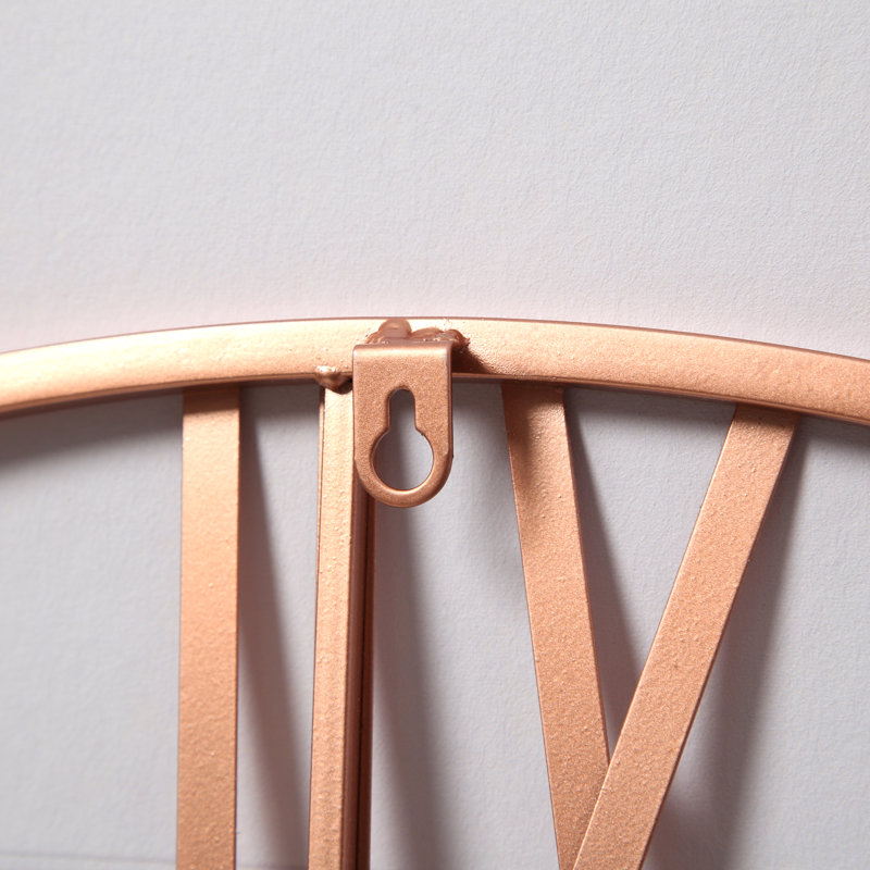 Elienor Iron Wall Clock, 80cm H x 80cm W x 4cm D, Copper