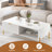Mid-Century Modern Coffee Table with Double Drawers-1723451471