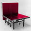 Table de ping-pong pliable rouge avec roues verrouillables, table de tennis de table mobile d'intérieur-132406490