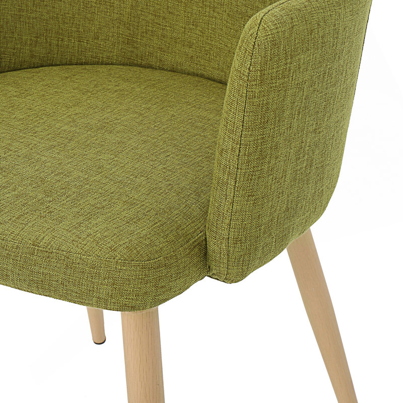 Chaises de salle à manger avec structure en fer durable, Naturel, Vert