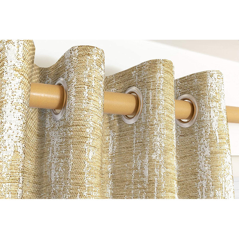 Arlean Room Darkening Curtain Pair, 116 W x 137 D cm, Cream