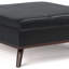 Repose-pieds capitonné carré Mid-Century avec détails capitonnés Owen-1434200310