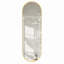 Miroir ovale pleine longueur de 63 po x 20 po, cadre en alliage d'aluminium brossé antirouille, miroir mural pour l'entrée de la salle de bain dans la chambre à coucher, reflet HD transparent-1313038697