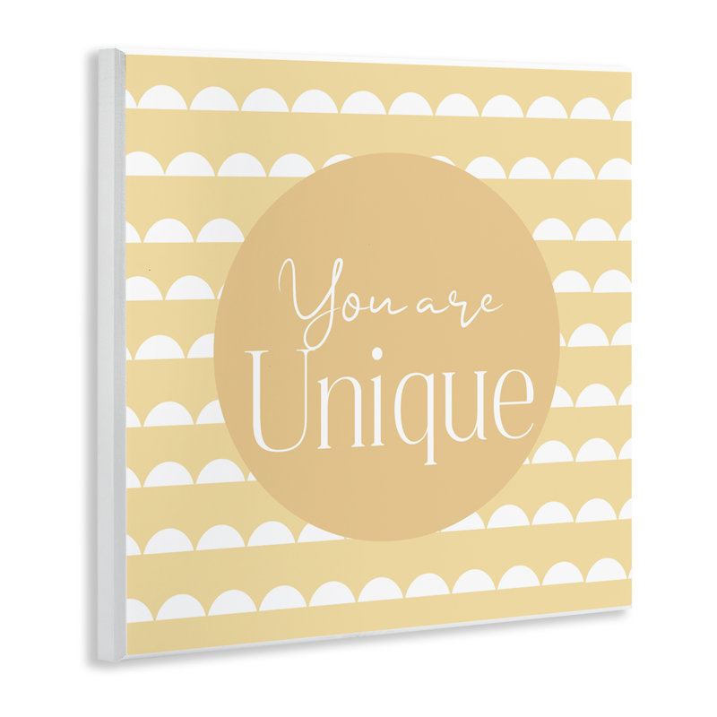 Plaque murale You Are Unique Affirmation, design par Christine Simpson Art