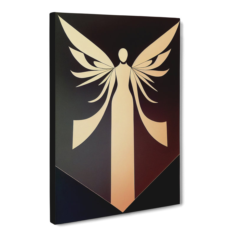 Angel Geometric - Wrapped Canvas, 50cm H x 35cm W x 3cm D