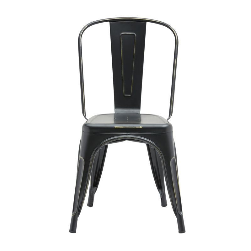 Melien 17.5'' H Stacking Side Chair, Black