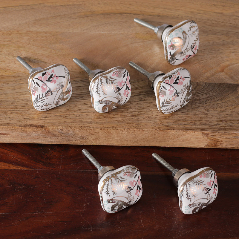 Ensemble de 6 boutons en céramique Novica