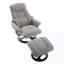 Fauteuil inclinable pivotant en cuir synthétique avec base enveloppée-789366369