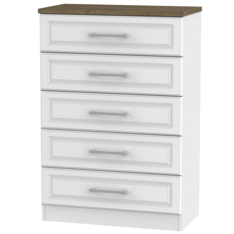 Fully Assembled Morelock 5 Drawer 76.5Cm W Chest of Drawers