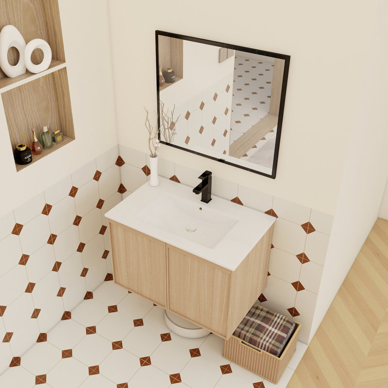 Meuble-lavabo flottant avec lavabo