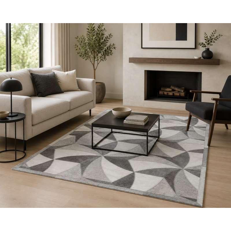 Tapis gris Abid Roxy, 6 pi x 9 pi
