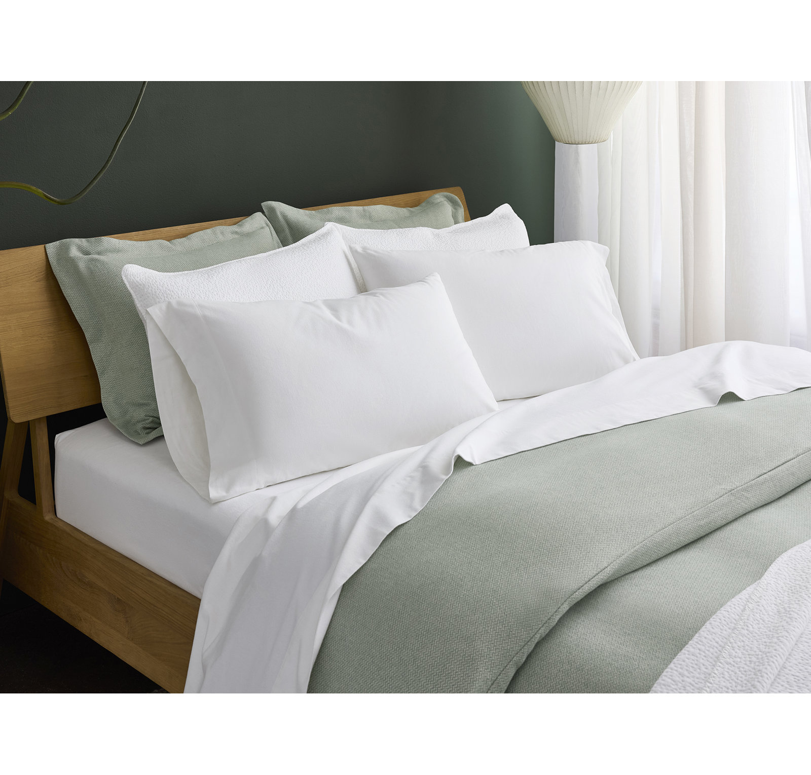 Cloud Organic Cotton Duvet Cover Set, King Duvet Cover, Thyme Heather Texture