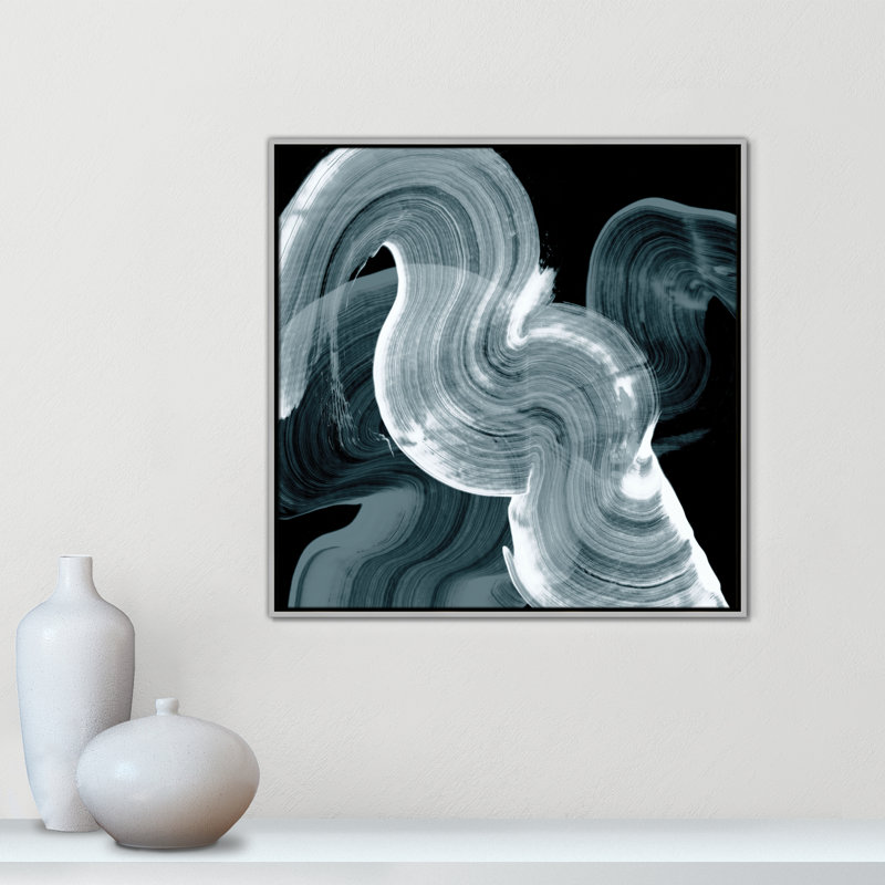 «Swirl II Print» par Casa Fine Arts, Argent, H 31,5 po x l 31,5 po