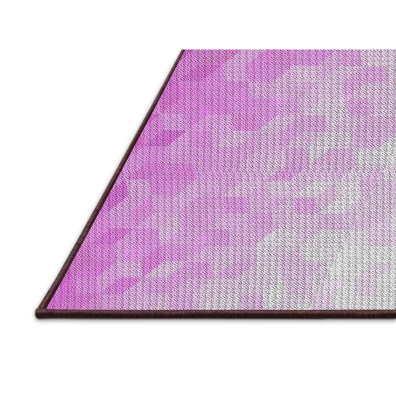 Tapis de zone mauve à motifs, Rectangle 5 pi x 7 pi