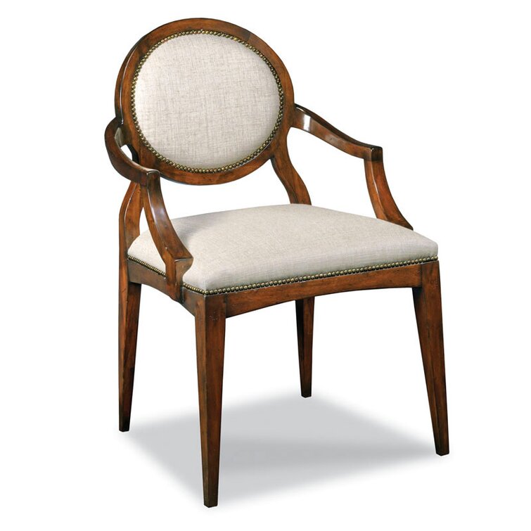 Ventura Linen King Louis Back Arm Chair Woodbridge Furniture