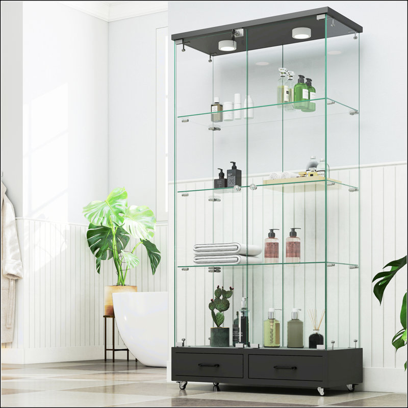 Vitrine moderne en verre, Noir