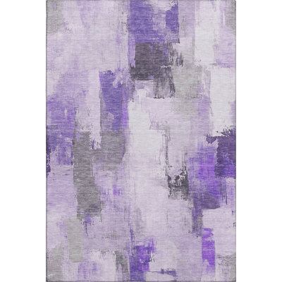 Premium Machine Washable Pinkston Abstract Rug