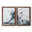 «Blue Crest I», ensemble de 2 reproductions d'art sur toile-310714740-310714741