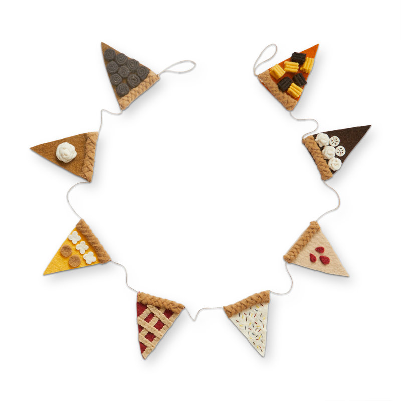 Pie Slices Wool Felt Garland