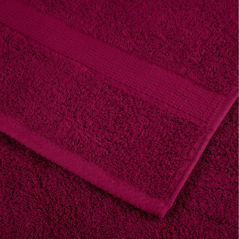 Premium Towel Set SOLUND 600 Gsm, 12 Piece Towel Set, Bordeaux