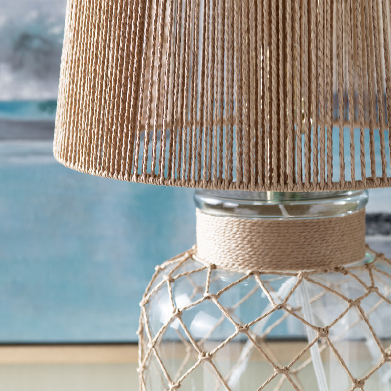 Lampe de table en verre