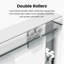 Porte de douche coulissante double semi-sans cadre H 44 po à l 72 po x H 72 po, porte de douche à dérivation, porte en verre trempé épais de 1/4 po (6 mm)-129435188
