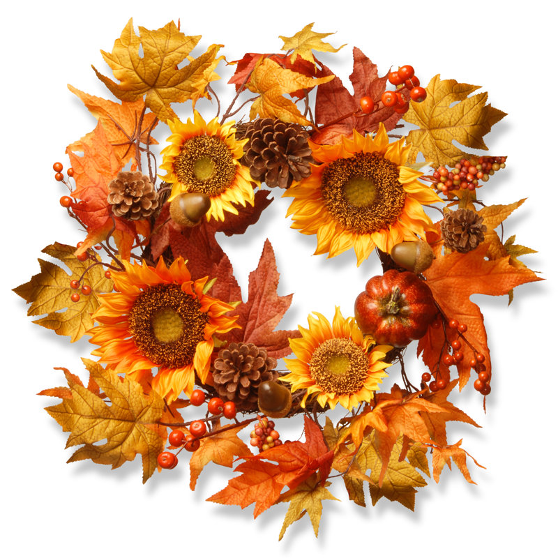 Couronne de tournesols Kesly 22 pouces