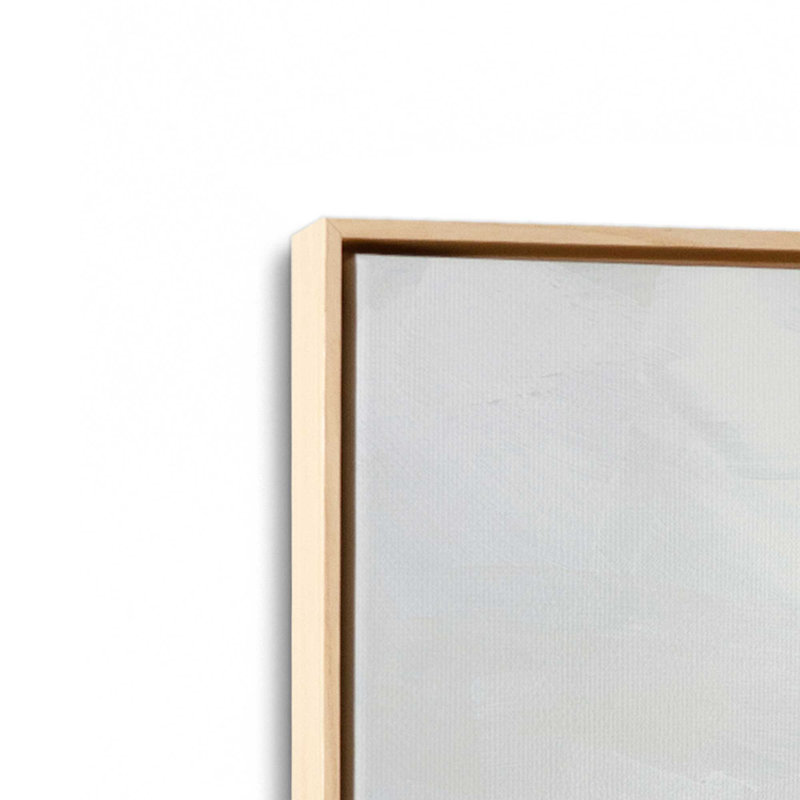 Ensemble de 2 impressions sur toile Winter Seascape Serenity, Cadre américain en érable flottant