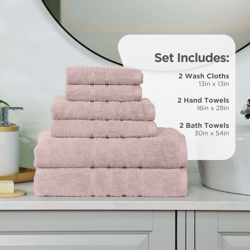 Ensemble de serviettes 6 pièces Martex Ultimate, Rose cristal