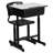 Goddard Adjustable Height Student Desk and Chair with Pedestal Frame