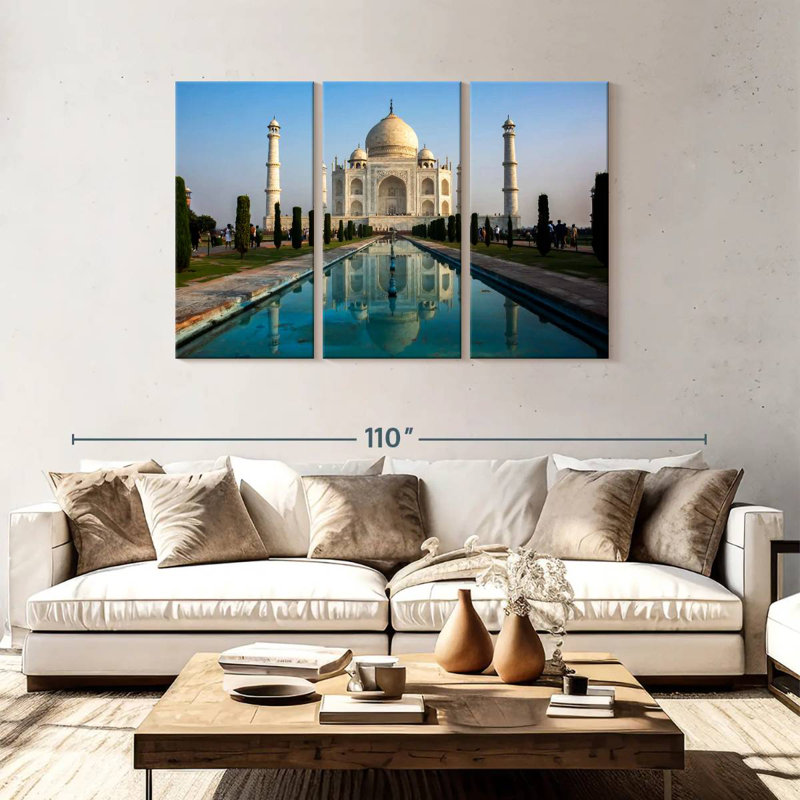 Réflexion de piscine Adella Taj Mahal, H 48 po x l 74 po