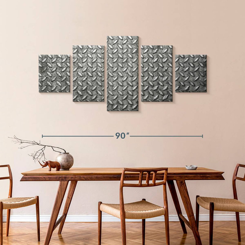 Motif de plaque d'acier, H 42 po x l 92 po