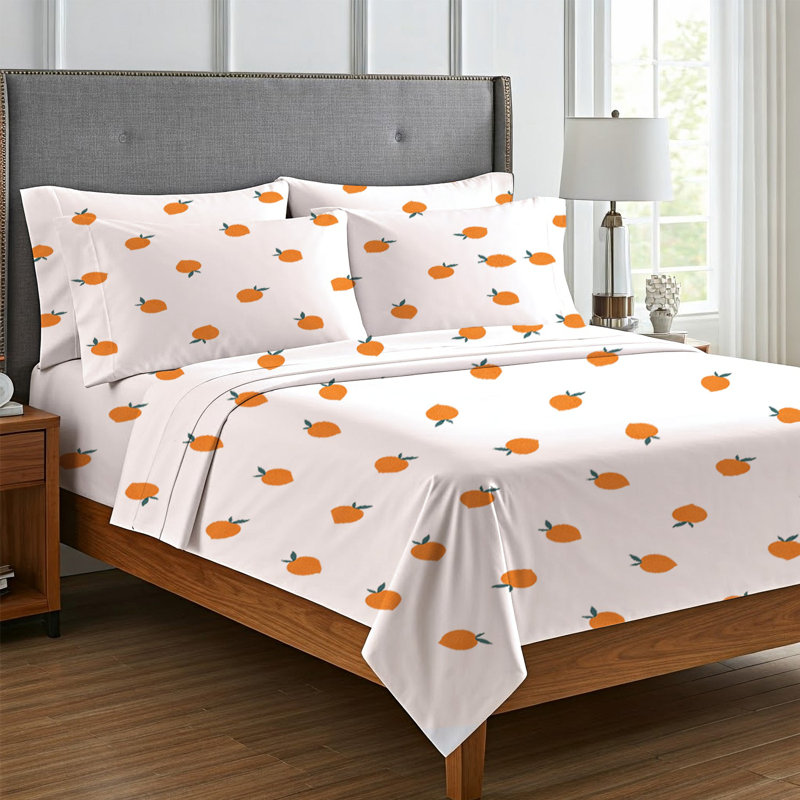 6-Piece Microfiber Bed Sheets - Ultra-Soft, Wrinkle-Free, Deep Pocket Fit, Queen Sheet Set with 4 Pillowcases, Juicy