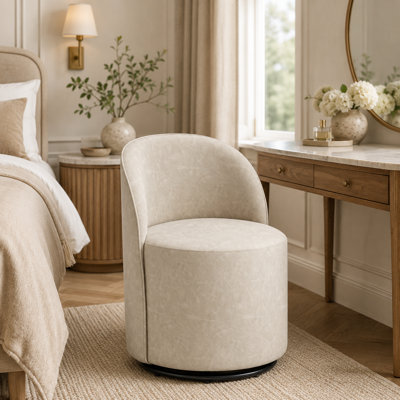 Chaise pivotante rembourrée