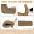 Outdoor Replacement Cushion Set  4.7" Thick High Back Seat / Back Cushions with Ties, Buckle (Set of 2)-2085944034