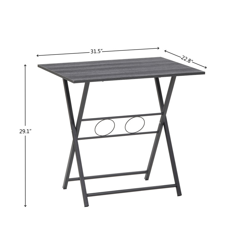 Folding Office Table - Space Saving Desk for Small Spaces, Computer Table for Home Office, 29.13" H x 31.50" W x 22.83" D