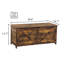 Banc de rangement pour hall d'entrée rétro avec charnières, assemblage facile-1066027205