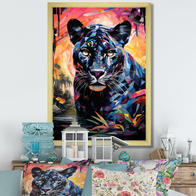 «Colorful Panther Futuristic Wilderness Futurist» sur toile