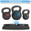 3 Piece Kettlebell Set with Storage Rack