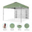 Auvent escamotable facile à installer de 10 pi x 10 pi Best Wall Products, tente portative avec paroi latérale, 1 bouton poussoir, vert sauge-124404812-124404810
