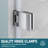34'' W x 58'' H Frameless Tub Shower Door with 5/16'' Clear Glass Bathtub Door-101837364