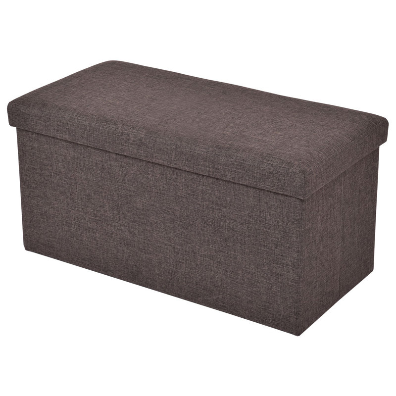 Repose-pieds rectangulaire avec rangement 29,9 po Stringfield, Brun