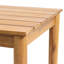 Table rustique en bois avec motif à lattes, l 20,26 po x P 18,69 po, côté de 20 x 20 x 18,69