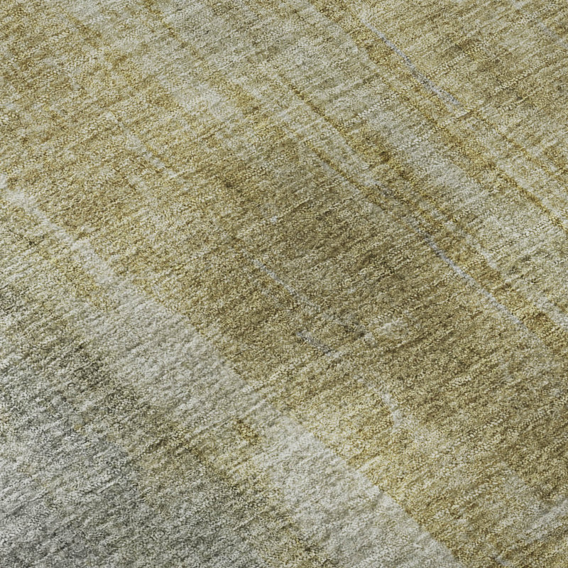 Premium Machine Washable Mayfield AMF2309 Abstract Rug, Pewter, 5' x 7'6"