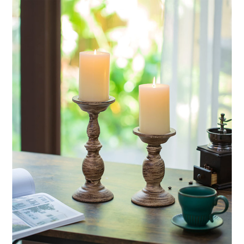 Metal Candlestick, Brown