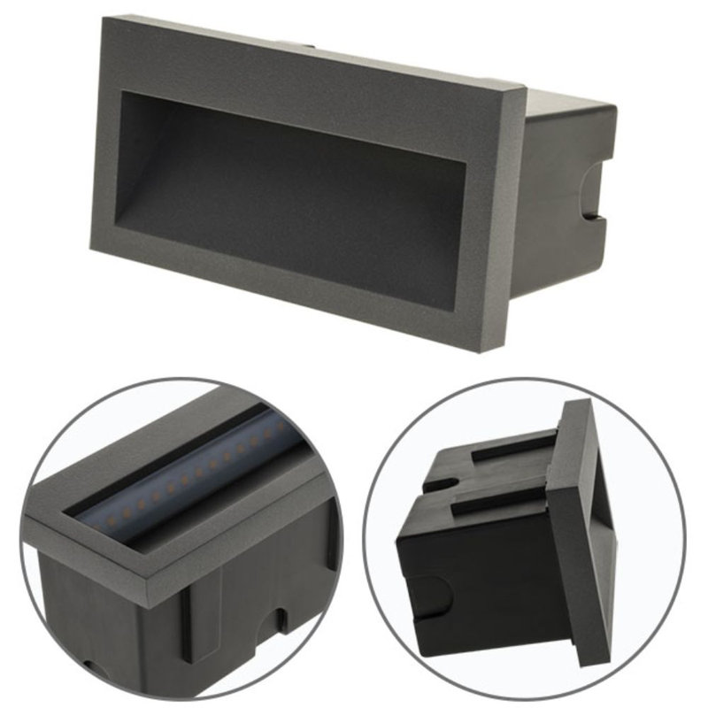 Cisne Anthracite 7cm H Integrated LED Outdoor Flush Mount